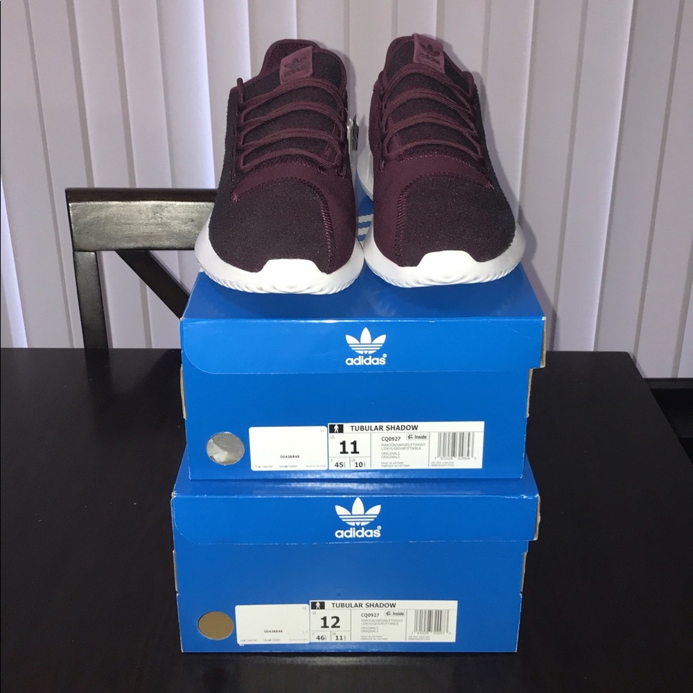 Adidas Tubular Shadow “Maroon” Size 11 NIB